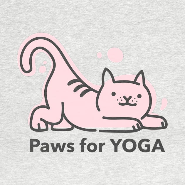 Paws for Yoga Cute Cat by Thread Treasure